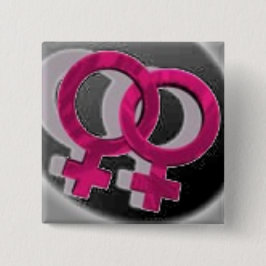 Chapa Cuadrada Negro lesbiano de los símbolos