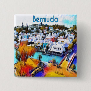 Chapa Cuadrada Neon Pop Art Bermuda