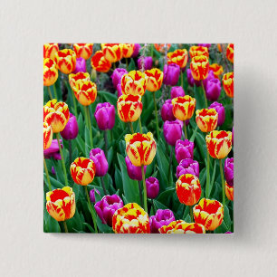 Chapa Cuadrada Neon Tulip Pin