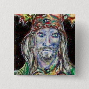 Chapa Cuadrada NEUROMANCER, rojo azul