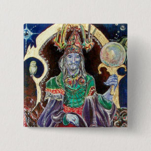 Chapa Cuadrada NEUROMANCER, rojo azul