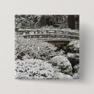 Chapa Cuadrada Nevada en el jardín japonés de Portland,