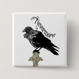 Chapa Cuadrada Nevermore Raven