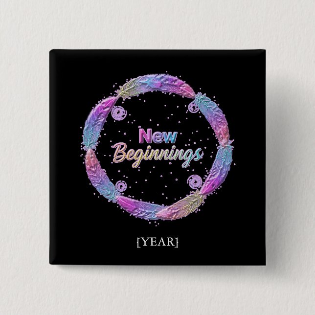 Chapa Cuadrada New Beginnings / Nuevos Comienzos 2027 (Anverso)