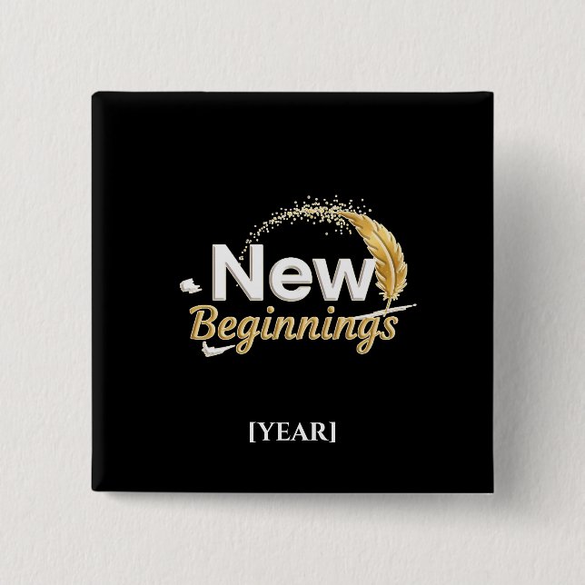 Chapa Cuadrada New Beginnings Pin / Pin Nuevos Comienzos (Anverso)
