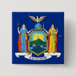 Chapa Cuadrada New York Flag
