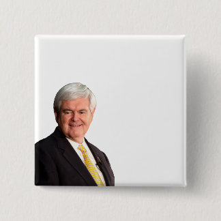 Chapa Cuadrada Newt Gingrich - Escribe tu propio texto