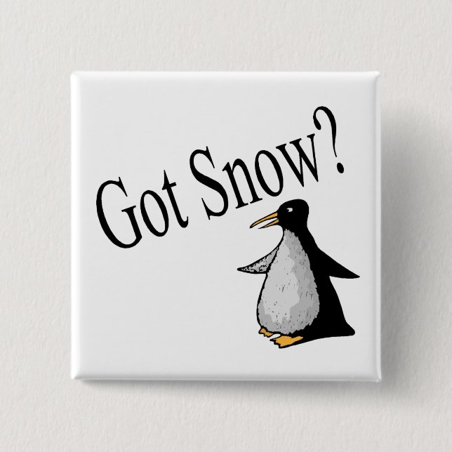Chapa Cuadrada ¿Nieve conseguida? (Pingüino) (Anverso)
