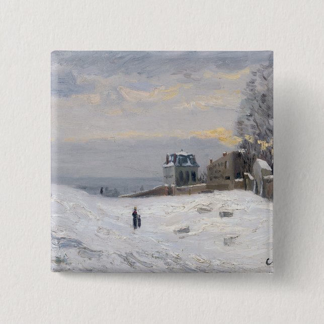 Chapa Cuadrada Nieve en Montmartre, 1869 (Anverso)