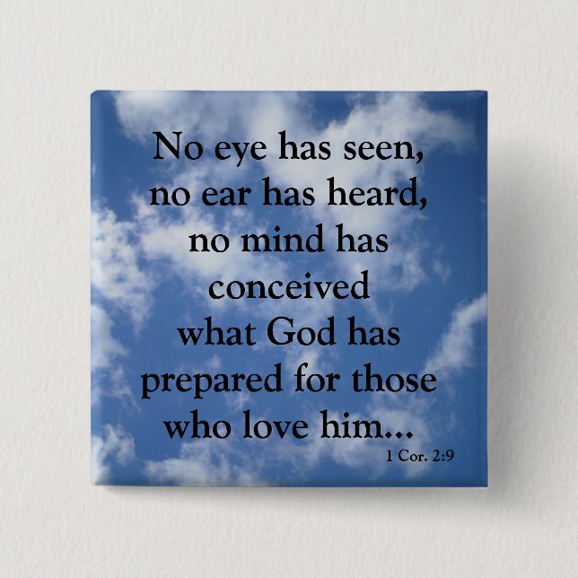 Chapa Cuadrada Ningún ojo ha visto (Anverso)