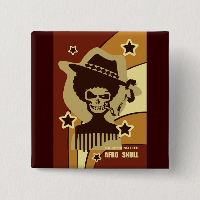 CHAPA CUADRADA NINGÚN PEINE NINGUNA VIDA (Anverso)