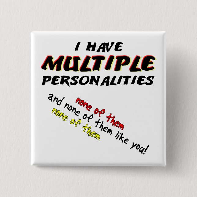 Chapa Cuadrada Ninguno De Ellos Como Tú Pulsera Pin (Anverso)