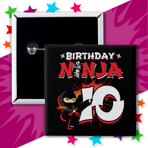 Chapa Cuadrada Ninja, 10 años, estilo de un libro de historietas