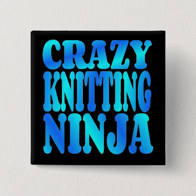 Chapa Cuadrada Ninja de punto loco (Anverso)