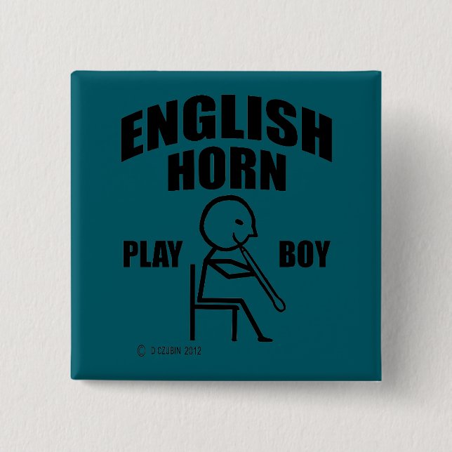 Chapa Cuadrada Niño del Cuerno de Inglés (Anverso)