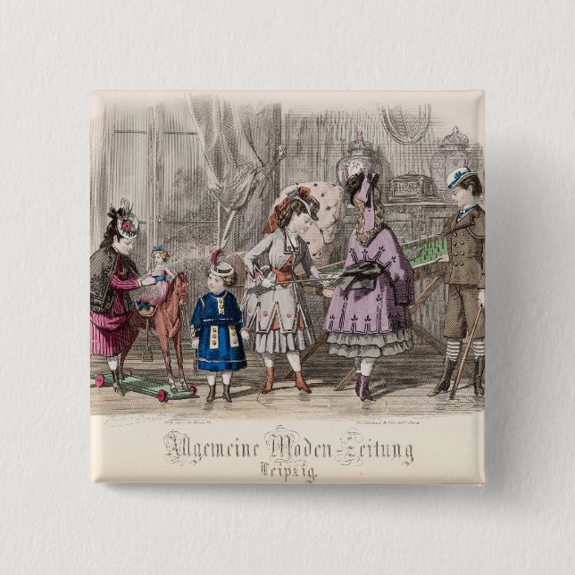 Chapa Cuadrada Niños en el juego (Anverso)