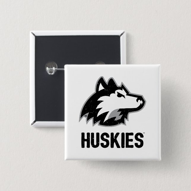 Chapa Cuadrada NIU Huskies Doloridos (Anverso y reverso)