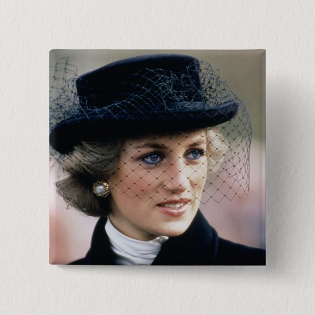 Chapa Cuadrada No.44 princesa Diana Francia 1988 (Anverso)