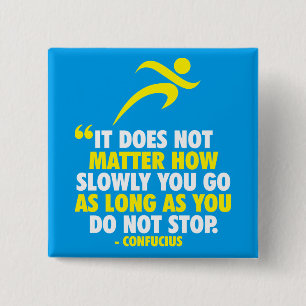 Chapa Cuadrada NO DETENGAS. Motivación de entrenamiento de marató