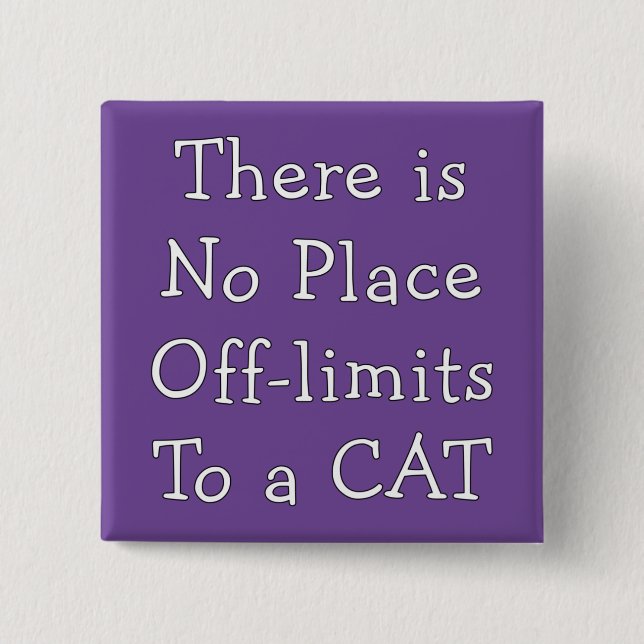 Chapa Cuadrada No hay lugar fuera de los límites de un CAT (Anverso)