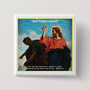 Chapa Cuadrada No Hoy Satanás Matthew 4:10