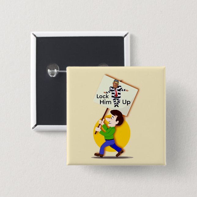 Chapa Cuadrada No Kings Button (Anverso y reverso)