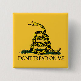 Chapa Cuadrada No me engañen con la bandera de Gadsden ejército h