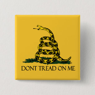 Chapa Cuadrada No me engañen con la bandera de Gadsden ejército h