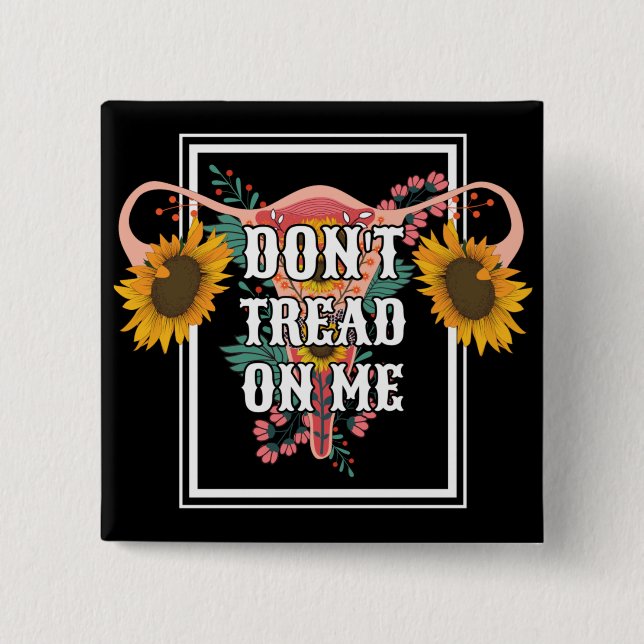 Chapa Cuadrada No me enseñes sobre la elección feminista (Anverso)