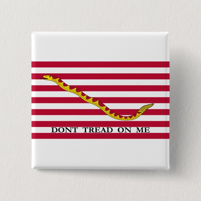 Chapa Cuadrada No me pises US Naval Jack (Anverso)