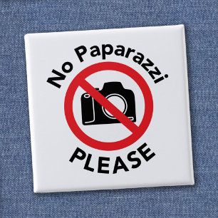 Chapa Cuadrada No Paparazzi Por Favor - No Fotos