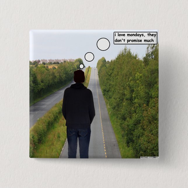 Chapa Cuadrada No prometas mucho (Anverso)