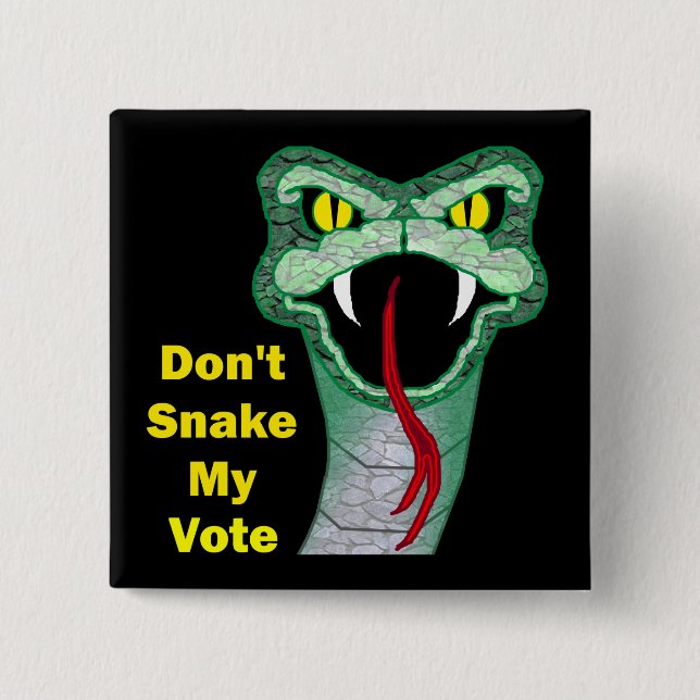 Chapa Cuadrada No sacudan mi voto (Anverso)