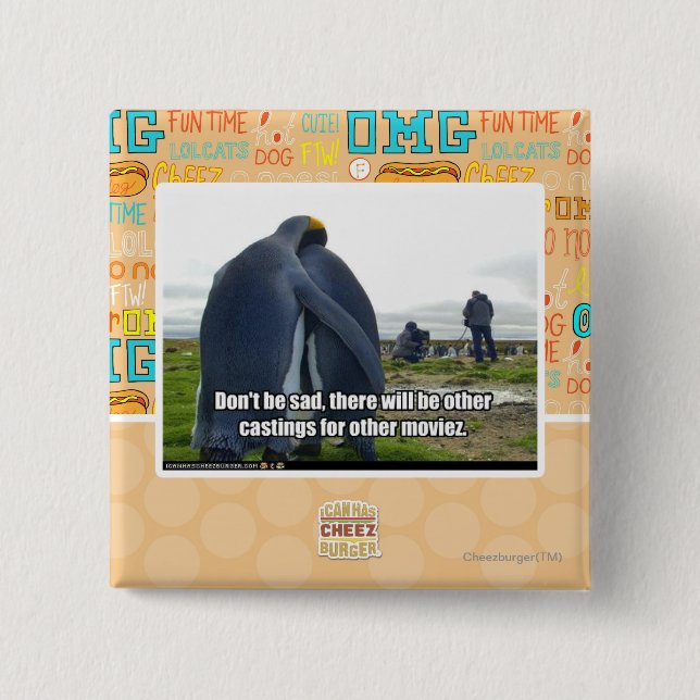 Chapa Cuadrada No seas triste (Anverso)