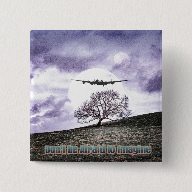 Chapa Cuadrada No tengas miedo de imaginarte (Anverso)