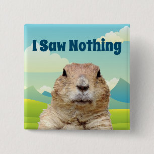 Chapa Cuadrada No vi nada en el Día de la Marmota