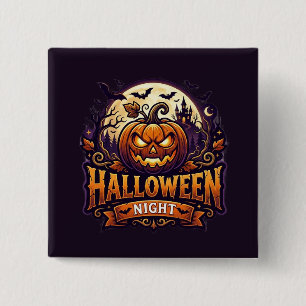 Chapa Cuadrada Noche de Halloween