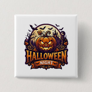 Chapa Cuadrada Noche de Halloween