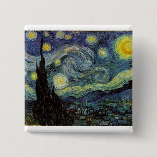 Chapa Cuadrada noche estrellada, 1889, Vincent van Gogh