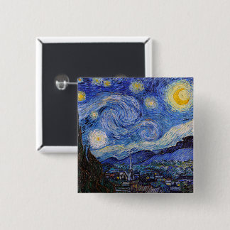 Chapa Cuadrada Noche estrellada: Saint Remy de Vincent Van Gogh
