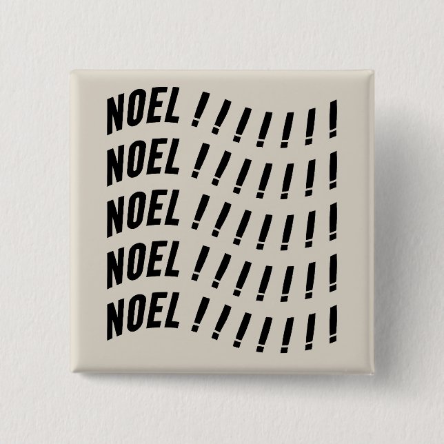 Chapa Cuadrada Noel Typography (Anverso)