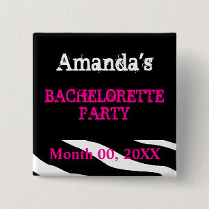 Chapa Cuadrada Nombre al fiesta de Bachelorette