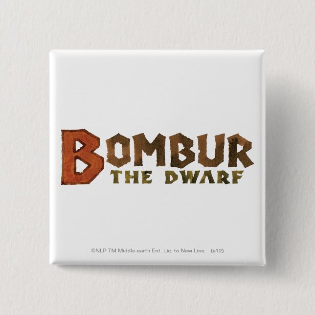Chapa Cuadrada Nombre de Bombur (Anverso)