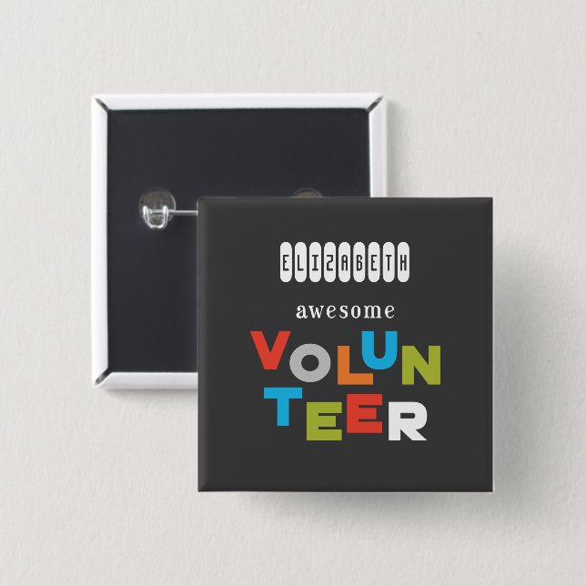 Chapa Cuadrada Nombre de encargo, aprecio voluntario (Anverso y reverso)