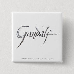 Chapa Cuadrada Nombre de Gandalf texturizado