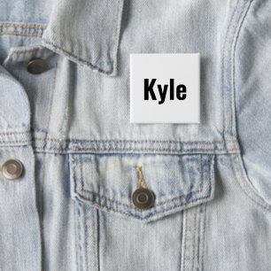 Chapa Cuadrada Nombre de Kyle Mens,