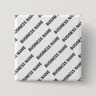 Chapa Cuadrada Nombre de tu empresa Patrón Blanco y negro
