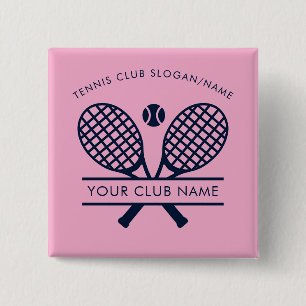 Chapa Cuadrada Nombre del equipo del entrenador del club de tenis