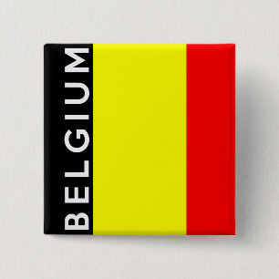 Chapa Cuadrada nombre del texto de la bandera de país de Bélgic