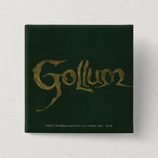 Chapa Cuadrada Nombre GOLLUM™ - Texturado (Anverso)
